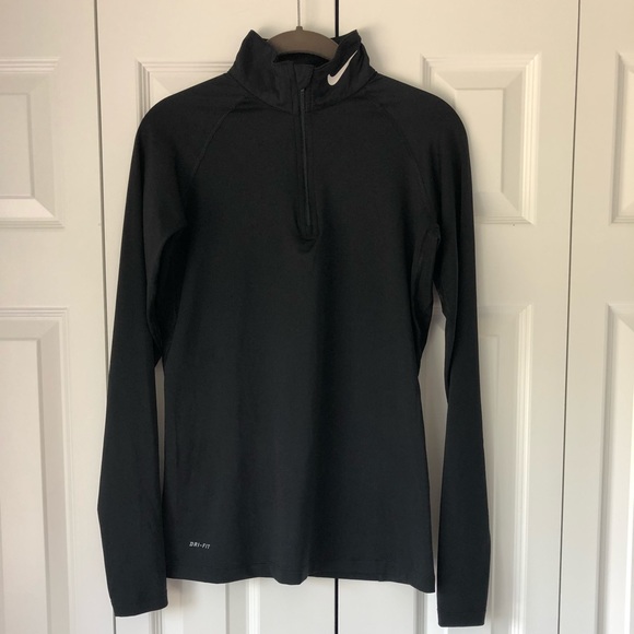 womens black nike half zip